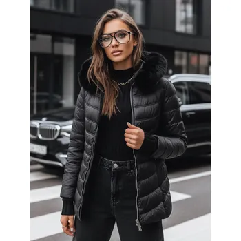 Dámská bunda Černá zimní bunda s kapucí LUNA TY3972 Velikost: L