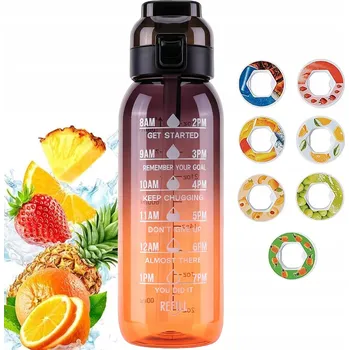 Láhev LAHEV LAHEV NA PITÍ NA VODU, NÁPOJE, NEPROPUSTNÁ, SPORTOVNÍ S MĚŘÍTKEM 1 LITR