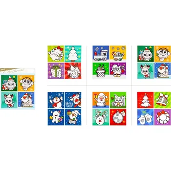 Okenní dekorace UNIPAP fólie vánoční do koupelny 20x20cm mix motivů 8886074 173063