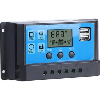REGULÁTOR NABÍJENÍ 60A USB SOLÁRNÍ REGULÁTOR 12V 24V