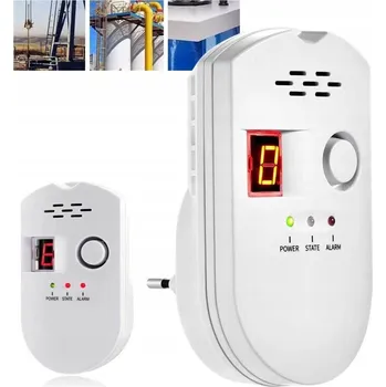 Bezpečnostní detektor CERTIFIKOVANÝ DETEKTOR HOŘLAVÝCH PLYNŮ LPG PROPAN BUTAN METAN ZEMNÍ PLYN