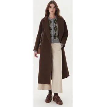 Dámský kabát Weekend Max Mara Vlněný kabát Tempera 2525016082 Hnědá Regular Fit 44