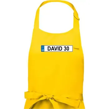 Kuchyňská zástěra SPZ David 30 - Pánská zástěra na vaření - Univerzální velikost ( Žlutá )