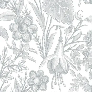 Papírový kapesník Pol-Mak Ubrousky MAKI L (20ks) Floral Illustration Silver 301134