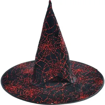 Karnevalový kostým UNIPAP klobouk čarodějnický černo-červený 44x35cm 1042269 273663