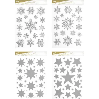 Okenní dekorace okenní fólie vánoce glitr VA023 20x30cm 8886076 UNIPAP