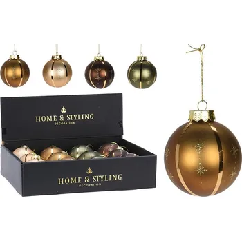 Vánoční dekorace Vánoční koule 80 mm matná, mix /1ks 454591