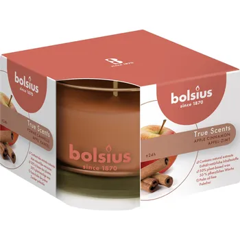 Svíčka Tradiční parafínová svíčka jablko a skořice Bolsius