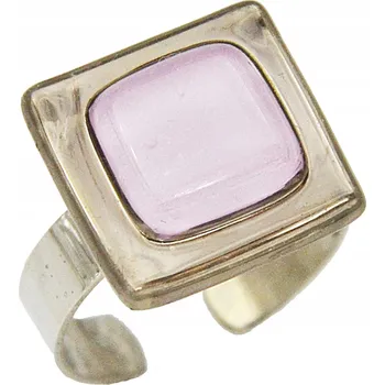 Prsten Červený prsten, ručně vyrobený, zdobený platinou