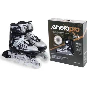 Kolečkové brusle INLINE BRUSLE-KOLEČKOVÉ BRUSLE 4V1 ENERO PRO LED 30-33 ŠEDÁ NEPLATÍ