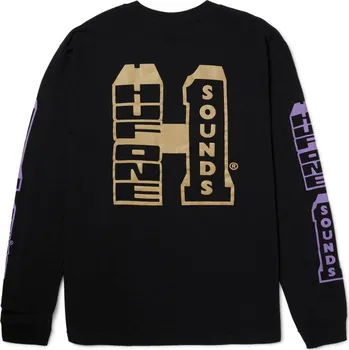 huf Pánské triko one sound ls tee black