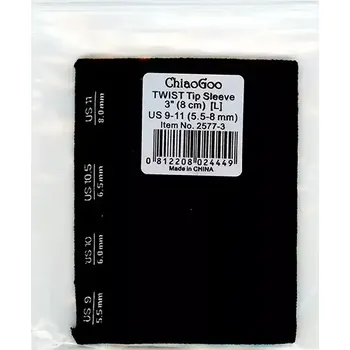 Jehlice ChiaoGoo návlek na ochranu hrotů 8cm vel.L (ChiaoGoo 3" (8 cm) [L] Tip Sleeve)