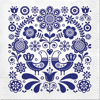 Papírový kapesník Paw Ubrousky PAW Dekor L (20ks) Folk Stamp 564251