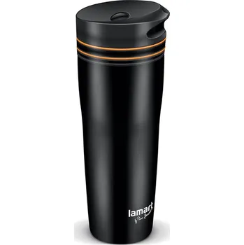 Termoska LAMART CONTI Termohrnek LAMART - černo-oranžová / 360 ml 167677