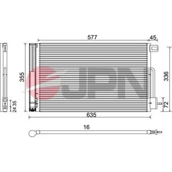 Ventilátor topení a klimatizace JPN 60C9098-JPN Kondenzátor, klimatizace (60C9098-JPN)