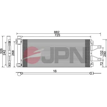 Výparník klimatizace JPN 60C9094-JPN Kondenzátor, klimatizace (60C9094-JPN)