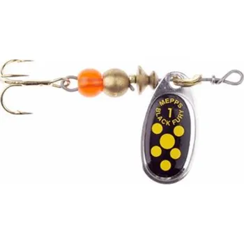 Umělá nástraha Rotační třpytka Mepps Black Fury Vel.1 3,5g Stříbrná-Žlutá