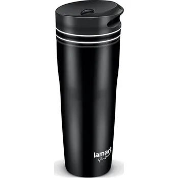 Termoska LAMART CONTI Termohrnek LAMART - černo-bílá / 360 ml 167702