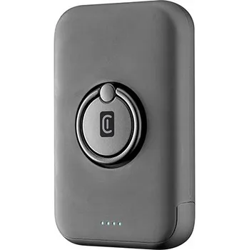 Powerbanka Indukční powerbanka CELLULARLINE Ring Mag 5000mAh 7.5W Černá