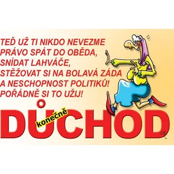Žertovný předmět Průkaz Konečně důchod