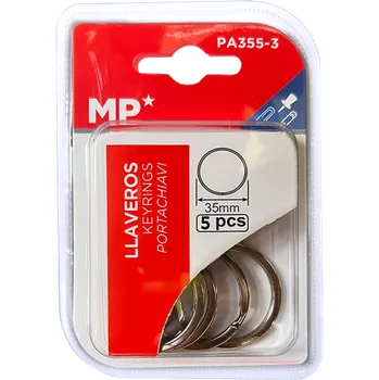 MP kroužek kov na klíče 5ks PA355-3 blistr 606627