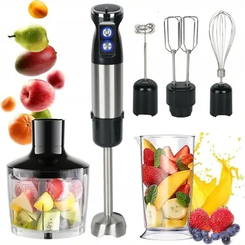 MOCNY BLENDER RĘCZNY, MULTIFUNKČNÍ MIXÉR, OCELOVÁ ČEPEL, 800 W, 12 RYCHLOSTÍ