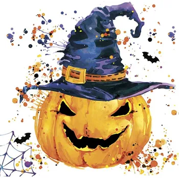 Papírový kapesník Pol-Mak Ubrousky DAISY L (20ks) Creepy Pumpkin with Splashes 545130