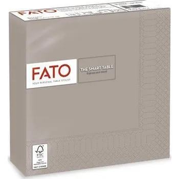 Papírový ubrousek FATO Ubrousky Smart Table, šedá, 1/4 skládání, 33x33 cm, FATO ,balení 50 ks 116816