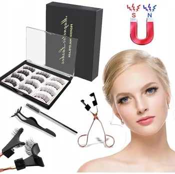 Umělé řasy MAGNETICKÉ ŘASY 6 PÁRŮ 3D PŘIROZENÉ LEHKÉ OPAKOVANĚ POUŽITELNÉ