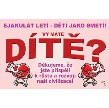 Žertovný předmět Průkaz Vy máte dítě