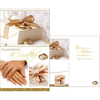 UNIPAP přání svatební s klopou na peníze M16-107 W PRANI_W__95 302764