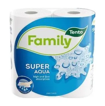 Papírový kapesník Papírové utěrky v roli Super Aqua, 2 role, 2 vrstvé, TENTO ,balení 2 ks 84013