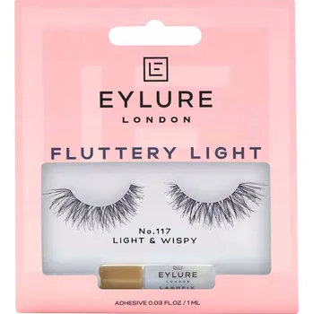 Eylure Fluttery Light Lashes No. 117 umělé řasy s lepidlem pro efekt plných řas