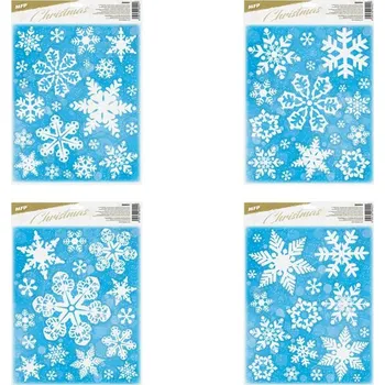 Okenní dekorace UNIPAP okenní fólie vánoce glitr VA021 30x42cm 8886001 526548