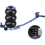 Pneumatický zvedák VEVOR, 3tunový trojitý vzduchový zvedák, airbag se šesti ocelovými trubkami, zdvih až 450 mm, pneumatický rychlozvedací mechanismus 1-6 s s dlouhou rukojetí a gumovou podložkou pro opravy automobilů, SUV, pickupů a garáží.