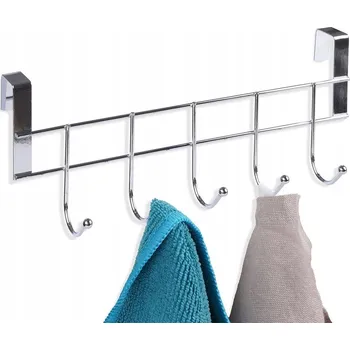 Věšák VĚŠÁK NA DVEŘE HÁČEK NA OBLEČENÍ RUČNÍKY BEZ VRTÁNÍ KOVOVÝ