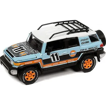 autíčko Toyota FJ Cruiser #11 2007 Gulf 1:64 - Johnny Lightning Toyota FJ Cruiser - sběratelský model