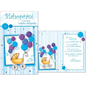 UNIPAP přání k narození miminka M07-053 T PRANI_T_1435 302371