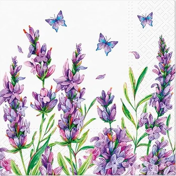 Papírový kapesník Paw Ubrousky PAW TETE L (20ks) Lavender Butterfly 427560