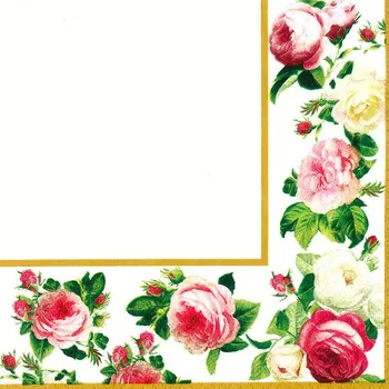 Papírový kapesník Paw Ubrousky PAW TETE L (20ks) Rosy Frame (gold) 295897