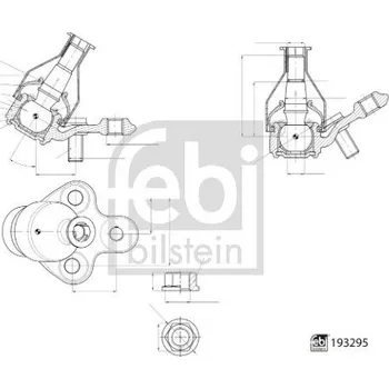 Čep nápravy FEBI BILSTEIN 193295 Podpora-/ Kloub (193295)