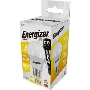 Žárovka ENERGIZER LED žárovka, E27, globe, 8,8W (60W), 806lm, 3000K, ENERGIZER 271091