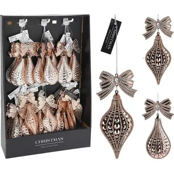 Vánoce Vánoční ozdoby, kapka 165 mm, růžová (2 varianty) 521283