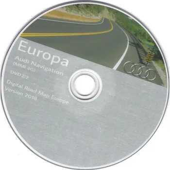 Mapový podklad pro GPS navigaci AUDI Navigation MMI 2G Eastern Europe 2018 DVD disk