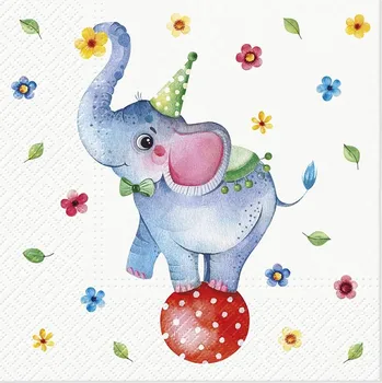 Papírový kapesník Paw Ubrousky PAW L 33x33cm Circus Elephant 455167