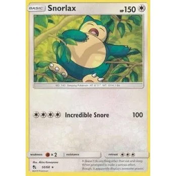 Karetní hra Pokémon HIF 050/068 Snorlax - Hidden Fates Stav: Excellent, Verze: REVERSE HOLO