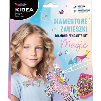 kreativní sada Kidea Vytvoř si diamantové přívěsky Jednorožec - kreativní sada pro holčičku