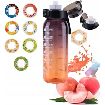 Láhev Láhev na vodu s příchutí, sportovní Lahev Na Pití 1000 ml se 7 ochucenými kapslemi.