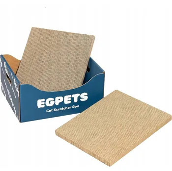 KARTONOVÉ ŠKRABADLO PRO KOČKY HRAČKA A PELÍŠEK 40,6 X 33 X 19,1 CM
