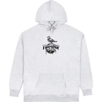 Oblečení a móda thrasher Pánská mikina (anti hero) cover the earth hood ash grey